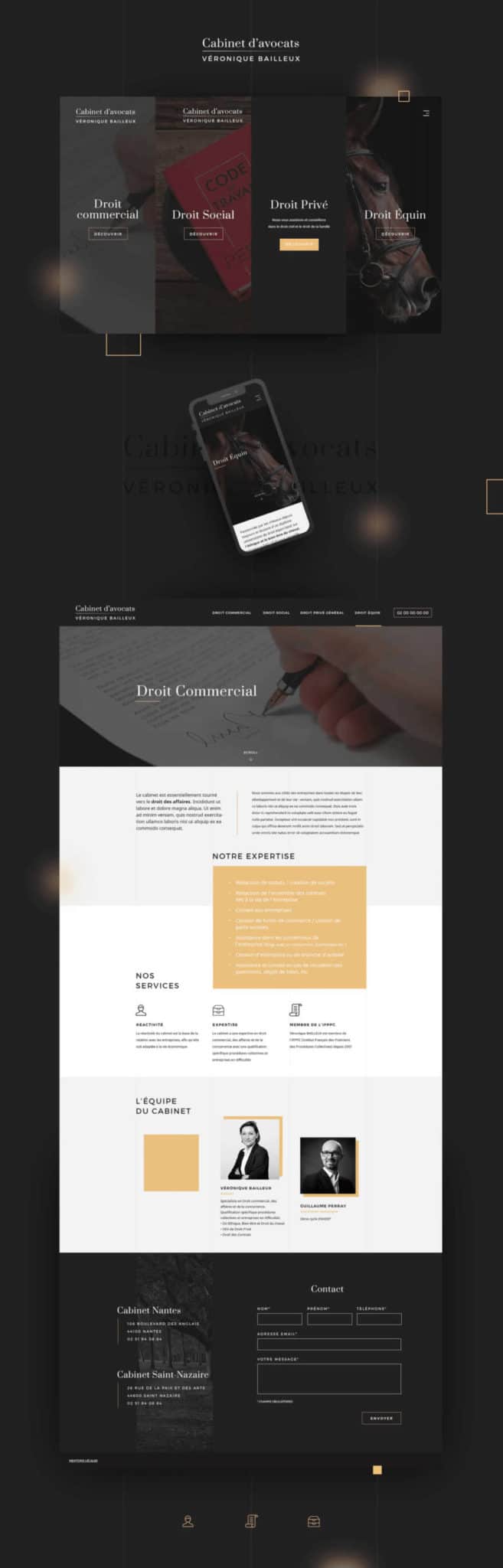 Site web cabinet avocat Véronique Bailleux